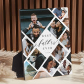 Best Father Ever Modern Photo Collage Keepsake Fotoplaat