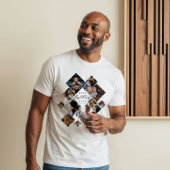 Best Father Ever Modern Photo Collage Personalized Tri-Blend Shirt