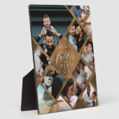 Best Father Ever Modern Photo Collage Woodgrain Fotoplaat (Zijkant)