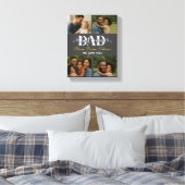 Best Father Ever Personalized Photo Collage Canvas Afdruk (Insitu (Slaapkamer))