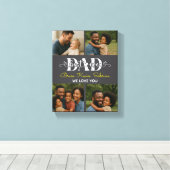 Best Father Ever Personalized Photo Collage Canvas Afdruk (Insitu (Houten vloer))