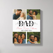 Best Father Ever Personalized Photo Collage Canvas Afdruk (Voorkant)