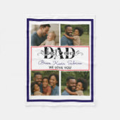 Best Father Ever Personalized Photo Collage Fleece Deken (Voorkant)