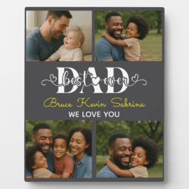 Best Father Ever Personalized Photo Collage Fotoplaat