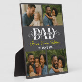 Best Father Ever Personalized Photo Collage Fotoplaat (Zijkant)