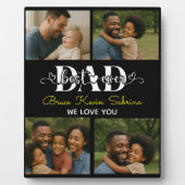 Best Father Ever Personalized Photo Collage Fotoplaat (Voorkant)