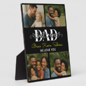 Best Father Ever Personalized Photo Collage Fotoplaat (Zijkant)