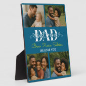 Best Father Ever Personalized Photo Collage Fotoplaat (Zijkant)