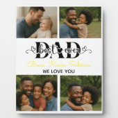 Best Father Ever Personalized Photo Collage Fotoplaat (Voorkant)