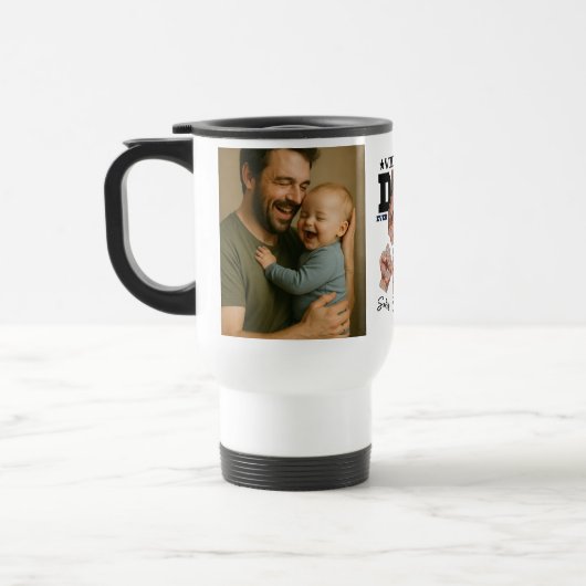 Best Father Ever Personalized Photo Collage Reisbeker (Links)