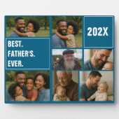 Best Father Ever Photo Collage and Custom Text Fotoplaat (Voorkant)