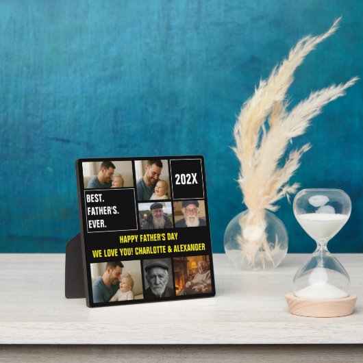 Best Father Ever Photo Collage and Custom Text Fotoplaat (Insitu)