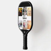 Best Father Ever Script Father's Day Photo Collage Pickleball Paddle (Links)