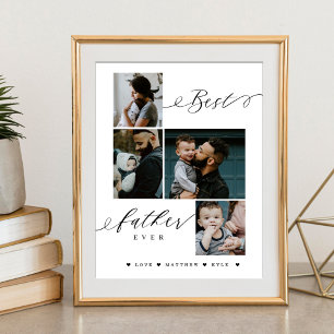 Best Father Ever Script Vaderdag Keepslag Poster