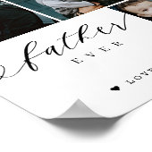 Best Father Ever Script | Vaderdag Keepslag Poster (Hoek)