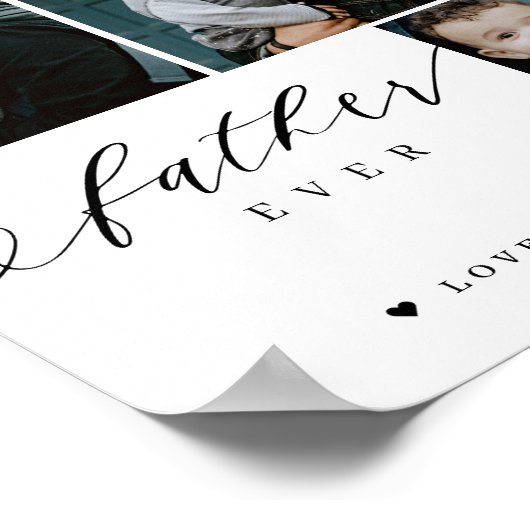 Best Father Ever Script | Vaderdag Keepslag Poster (Hoek)