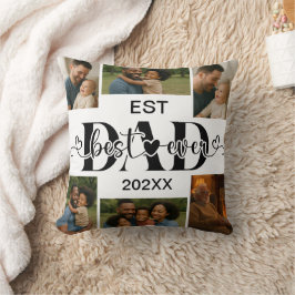 Best Father Ever Throw Pillow – Personalized Photo Kussen