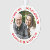 Best Father in Law Foto Ornament (voorkant)