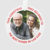 Best Father in Law Foto Ornament (voorkant)