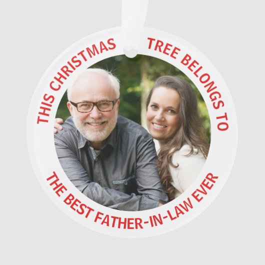 Best Father in Law Foto Ornament (voorkant)