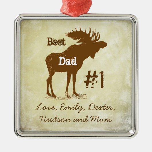 Best Father Moose Award - Ornamenten (Voorkant)