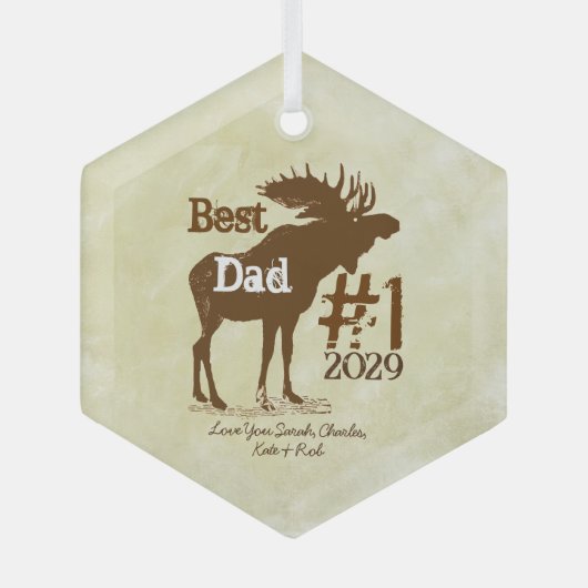 Best Father Moose Award - Ornamenten (Voorkant)