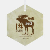 Best Father Moose Award - Ornamenten (Achterkant)