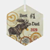 Best Father Moose Award - Ornamenten (Voorkant)