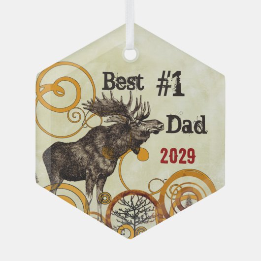 Best Father Moose Award - Ornamenten (Voorkant)
