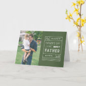 Best Father Photo Wenskaart - Leger Kaart (Gele Bloem)