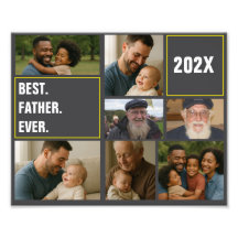Best father's Ever Photo Collage and Custom Text