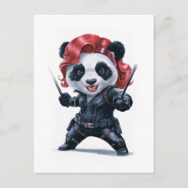 Best Female Action Panda Movie Character on a  Feestdagenkaart