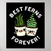 Best Ferns Forever Funny BFF Pun Dark BG Poster (Voorkant)