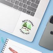 Best Ferns Forever Funny BFF Pun Sticker (Laptop met iPhone)