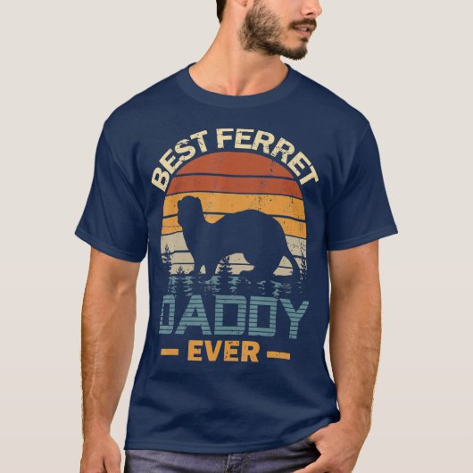 Best Ferret Dad Ever T-shirt (Voorkant)