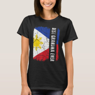 Best Filipino Grandma Ever Filippijnen Vlag Moeder T-shirt