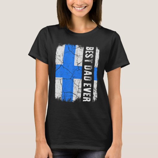 Best Finn Dad in Finland Flag Vaderdag T-shirt (Voorkant)