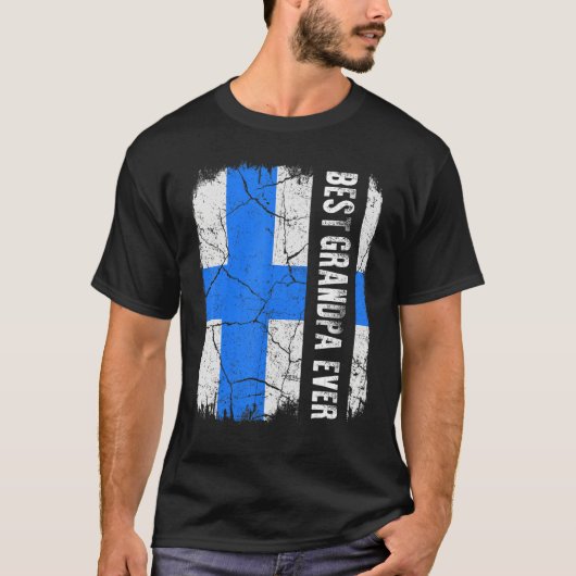 Best Finn opa ooit Finland vlag Vaderdag T-shirt (Voorkant)