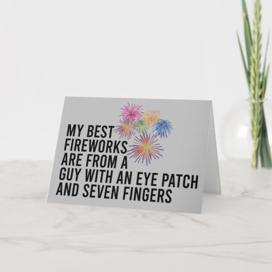 Best Fireworks Funny Pyrotechnic 4 juli Kaart (Voorkant)