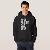Best Fishing Dad Ever Angler Mens Fish Hoodie (Voorkant volledig)