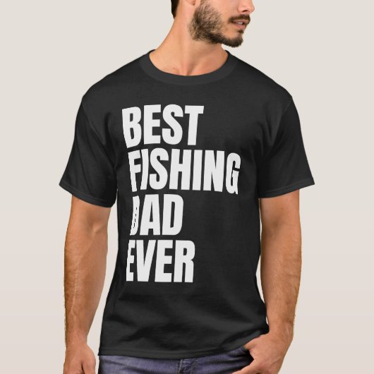 Best Fishing Dad Ever Angler Mens Fish T-shirt (Voorkant)