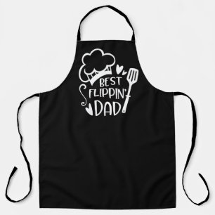Best Flippin' Dad Black Grill BBQ Schort