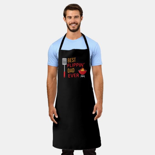 Best Flippin' Dad Ever Apron, Vaderdag Apron Schort (Gedragen)