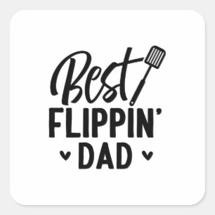 Best Flippin Dad Vierkante Sticker