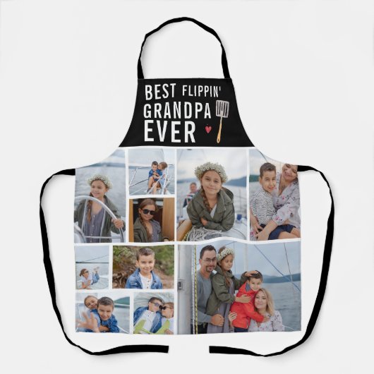 Best Flippin' Grandpa Ever | Fotocollage Schort (Voorkant)