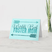Best Foster Mam Cute Moederdag Custom Kaart (Voorkant)