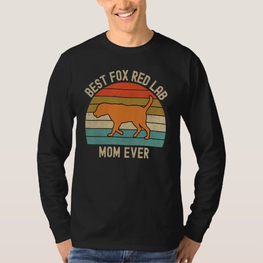 Best Fox Red Lab Mom Ever Labrador Retriever Vinta T-shirt (Voorkant)