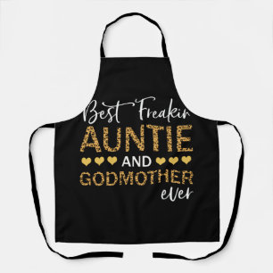 Best Freakin Auntie and Godmoeder Ever Lepard Schort