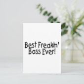 Best Freakin Boss Ever Briefkaart (Staand voorkant)