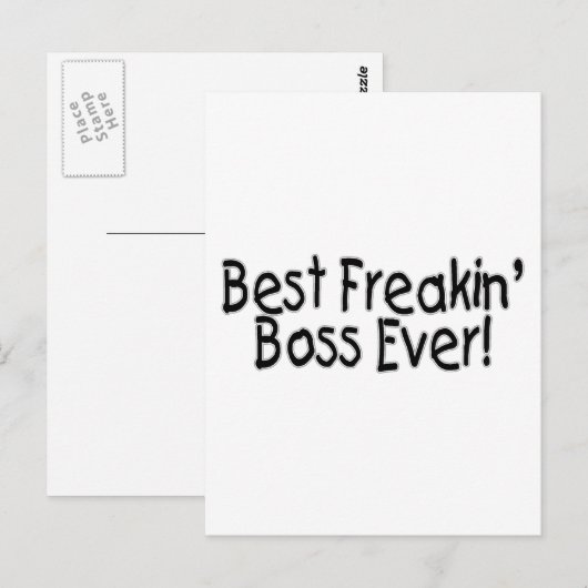 Best Freakin Boss Ever Briefkaart (Voorkant / Achterkant)